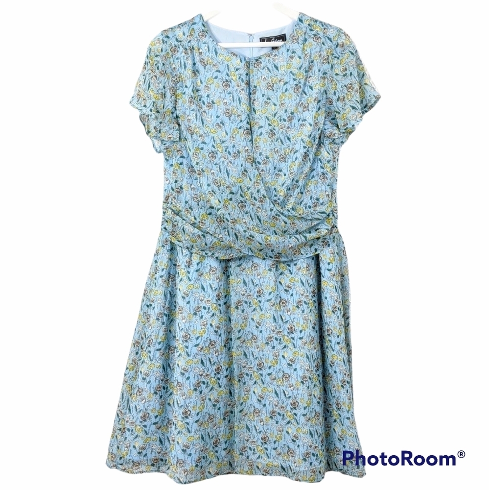 Sam Edelman Chiffon Patterned Draped Mini Dress